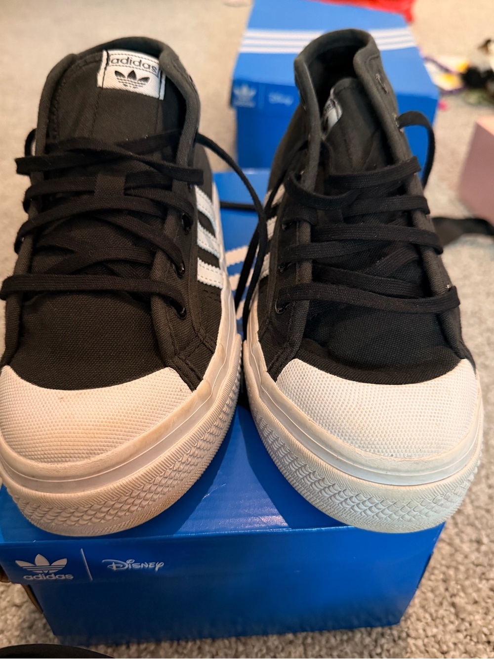 adidas Kids Black and White Low-Top Canvas Sneakers